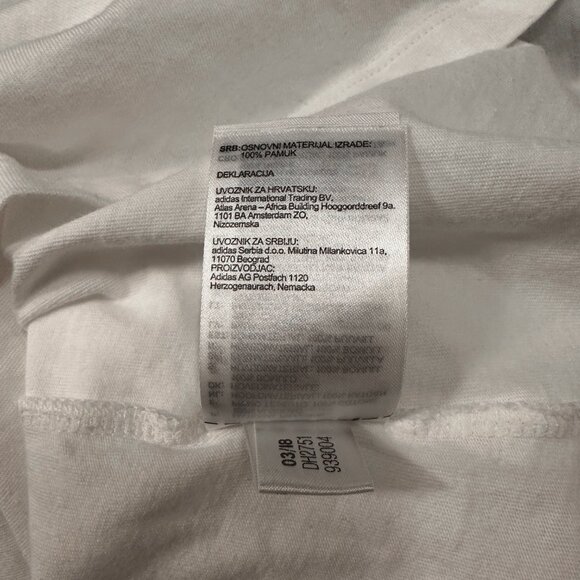 Adidas White Crew Neck Long Sleeve Top Womens Size Small - Picture 5 of 7